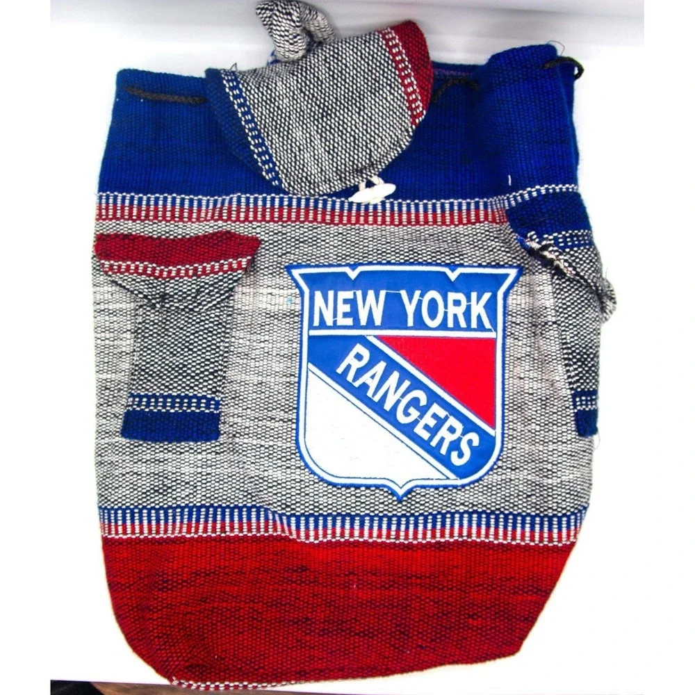 New York Rangers NHL Fabric Backpack – Travel, School, or‎ Gym Bag